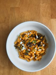 Balsamic Mushroom Pasta Sweet Potato Tomato Sauce