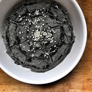 Black Sesame Miso Halloween Hummus