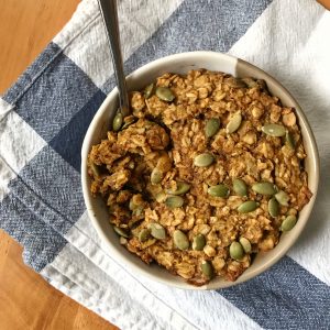 Pumpkin Pie Baked Oatmeal